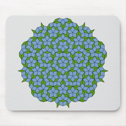Green und Blue Penrose Rhombus Muster Mousepad (Vorne)