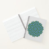 Green und Blue Penrose Rhombus Muster Notizblock (Innenseite)