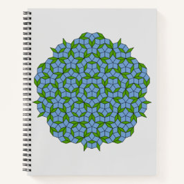 Green und Blue Penrose Rhombus Muster Notizblock