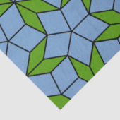 Green und Blue Penrose Rhombus Muster Seidenpapier (Ausschnitt)