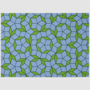 Green und Blue Penrose Rhombus Muster Seidenpapier