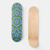 Green und Blue Penrose Rhombus Muster Skateboard (Vorderseite)
