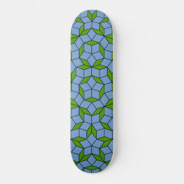 Green und Blue Penrose Rhombus Muster Skateboard