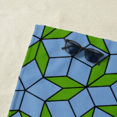 Green und Blue Penrose Rhombus Muster Strandtuch (Beispiel)