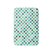 Green und Blue Polka Dot Badematte (Vorderseite Vertikal)