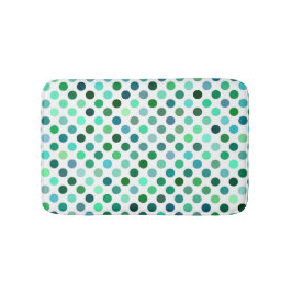 Green und Blue Polka Dot Badematte