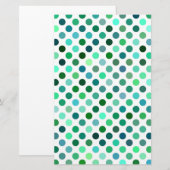 Green und Blue Polka Dot Briefpapier (Vorne/Hinten)