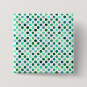 Green und Blue Polka Dot Button (Vorderseite)