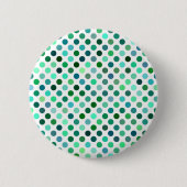 Green und Blue Polka Dot Button (Vorderseite)