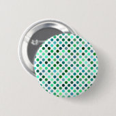 Green und Blue Polka Dot Button (Vorne & Hinten)