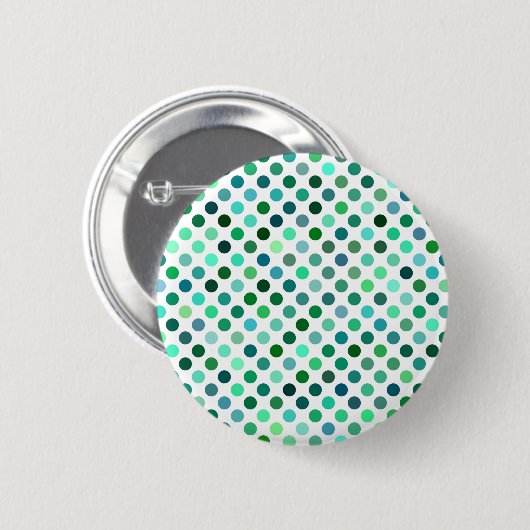 Green und Blue Polka Dot Button (Vorne & Hinten)