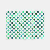 Green und Blue Polka Dot Fleecedecke (Vorderseite (Horizontal))