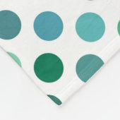 Green und Blue Polka Dot Fleecedecke (Ecke)