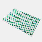 Green und Blue Polka Dot Fußmatte (Schrägansicht)