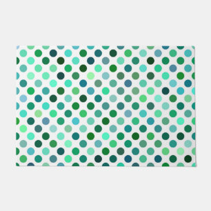 Green und Blue Polka Dot Fußmatte