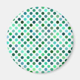 Green und Blue Polka Dot Magnet