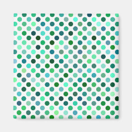 Green und Blue Polka Dot Magnet