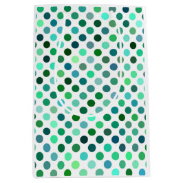 Green und Blue Polka Dot Mittlere Geschenktüte