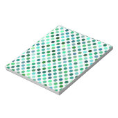 Green und Blue Polka Dot Notizblock (Rotiert)