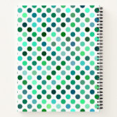 Green und Blue Polka Dot Notizblock (Rückseite)