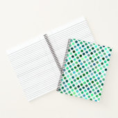 Green und Blue Polka Dot Notizblock (Innenseite)