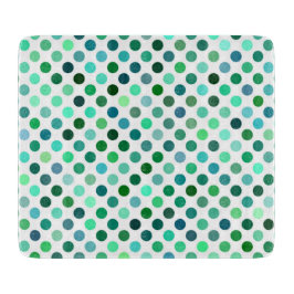Green und Blue Polka Dot Schneidebrett