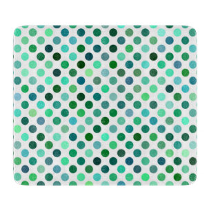 Green und Blue Polka Dot Schneidebrett