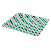 Green und Blue Polka Dot Schneidebrett (Ecke)