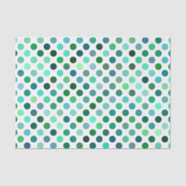 Green und Blue Polka Dot Seidenpapier