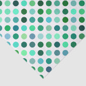 Green und Blue Polka Dot Seidenpapier (Ausschnitt)