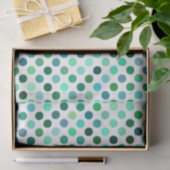 Green und Blue Polka Dot Seidenpapier (Geschenk)