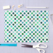 Green und Blue Polka Dot Seidenpapier (Handwerk)