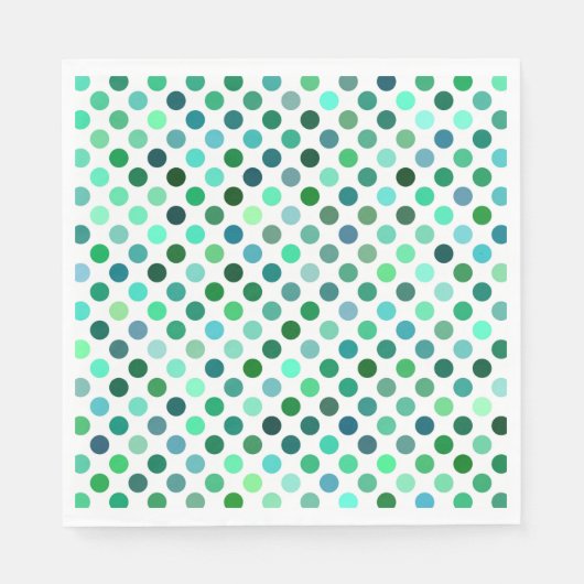 Green und Blue Polka Dot Serviette (Vorderseite)