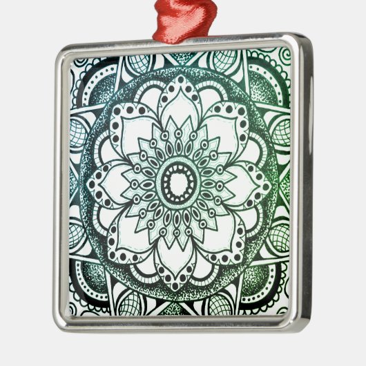 Green und Blue Sharpie Mandala Ornament (Links)