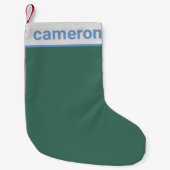 Green und Blue Simple Modern Personalisiert Kleiner Weihnachtsstrumpf (Vorderseite)