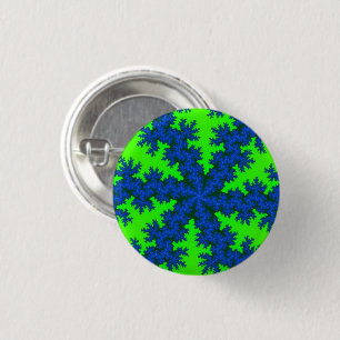 Green und Blue Snowflake Button