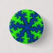 Green und Blue Snowflake Button (Vorderseite)
