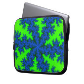 Green und Blue Snowflake Laptopschutzhülle (Vorderseite Links)