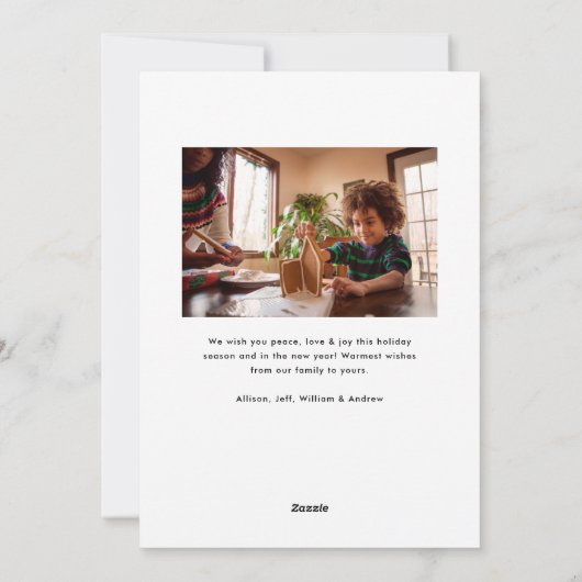 Green und Blue Tartan Kariert Frohe Weihnachten Fo (Rückseite)