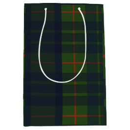 Green und Blue Tartan Kariert Mittlere Geschenktüte