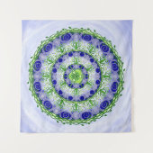 Green und Blue Triple Moon Goddess Mandala Wandteppich (Vorderseite (Horizontal))