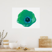 Green und Blue Tulip Poster (Küche)