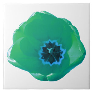 Green und Blue Tulip Tile Fliese