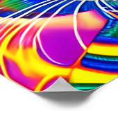 Green und Blue Unique Mystical Kitty Cat Poster (Ecke)