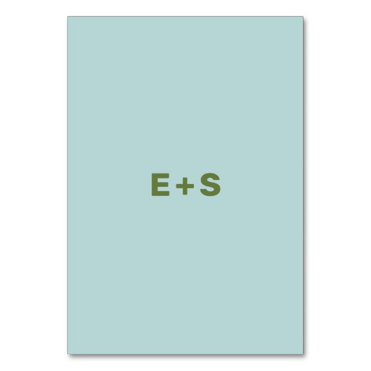 Green und Blue Wes Anderson Inspirierte Tischnumme Tischnummer (Rückseite)