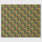 Green und Brown Camouflage Pattern Geschenkpapier (Flach)