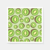Green und Brown Kiwifruit-Muster Serviette (Vorderseite)