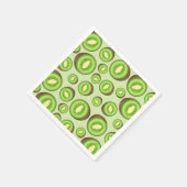 Green und Brown Kiwifruit-Muster Serviette (Ecke)