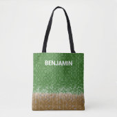 Green und Brown Pixel Design mit Minename Tasche (Vorderseite)