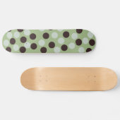Green und Brown Polka Dot Skateboard (Horizontal)